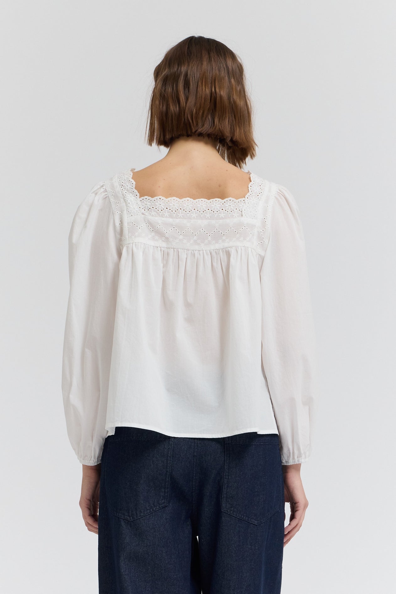 Sophia Eyelet Button Down Shirt