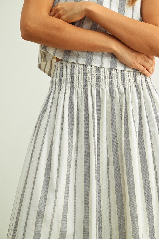 Straleen Smocked Long Skirt