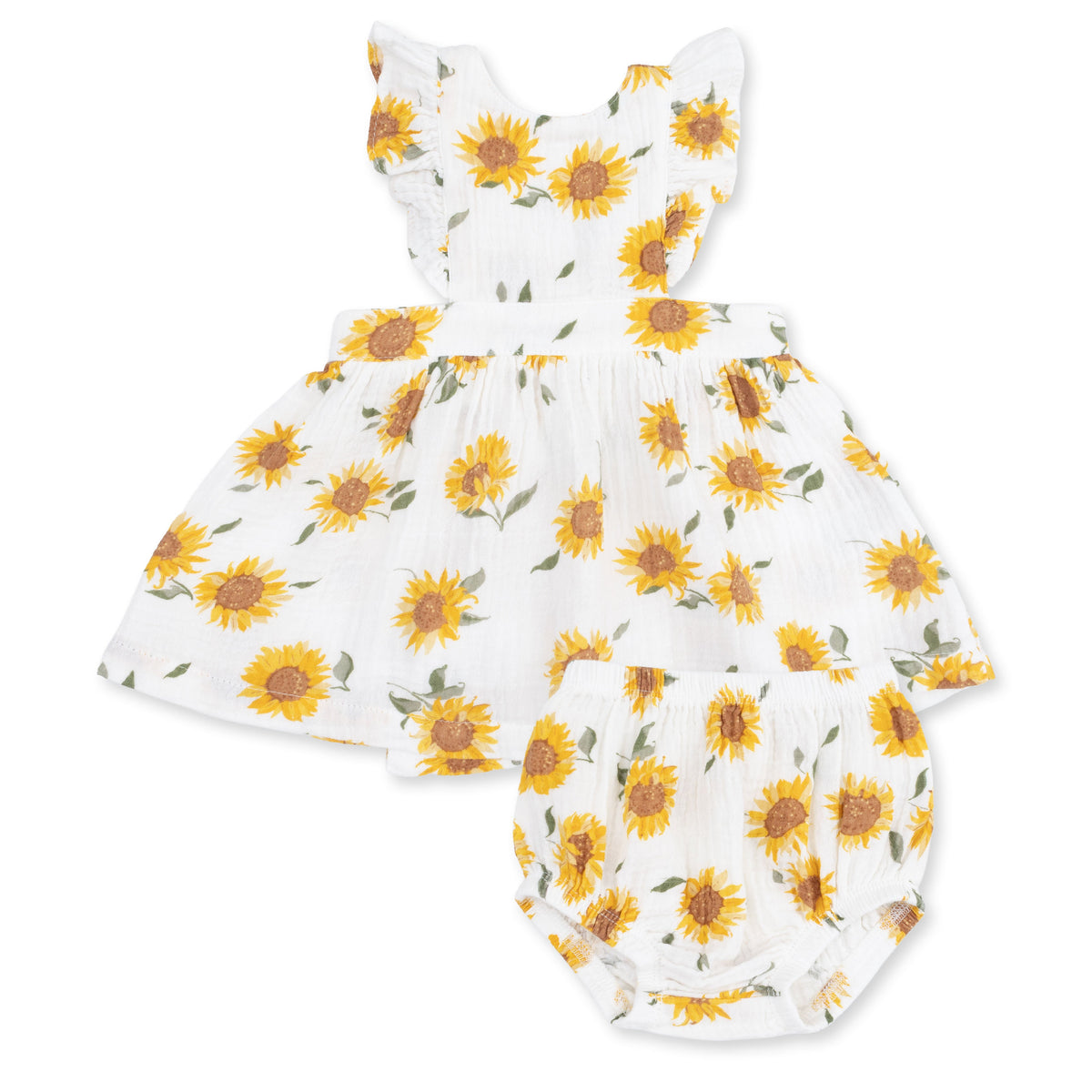 Western baby clothing kids western boutique Utah Baby Sunflower Pinafore and Bloomer 1457F26BSF Boltranchstore.com free shipping