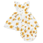 Western baby clothing kids western boutique Utah Baby Sunflower Pinafore and Bloomer 1457F26BSF Boltranchstore.com free shipping
