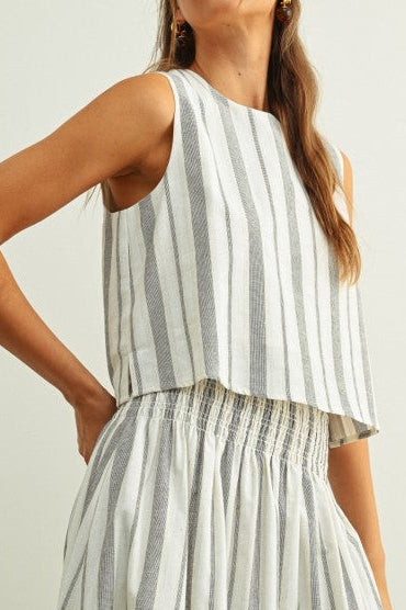 Straleen Striped Crop Top