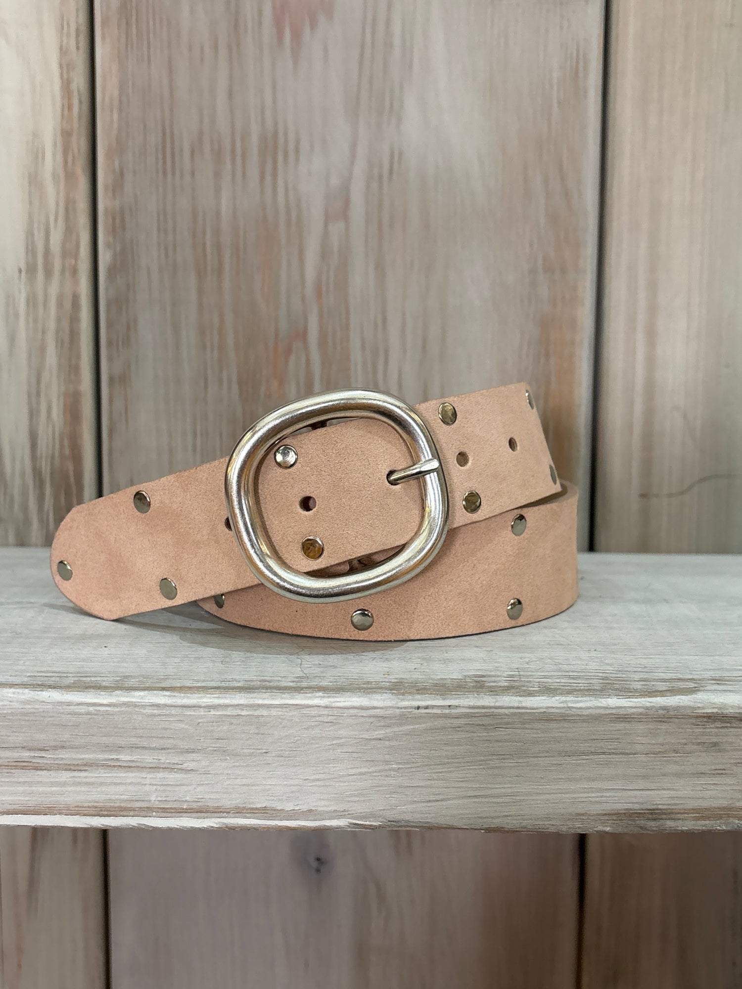 Devi Womens Tan Studded Belt