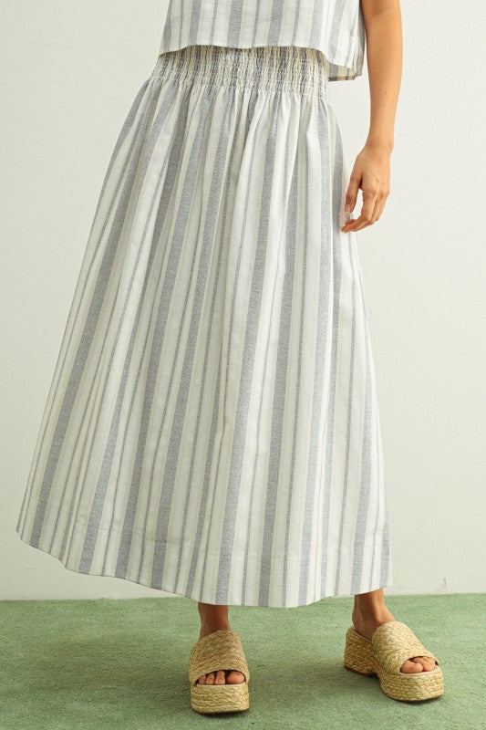 Straleen Smocked Long Skirt