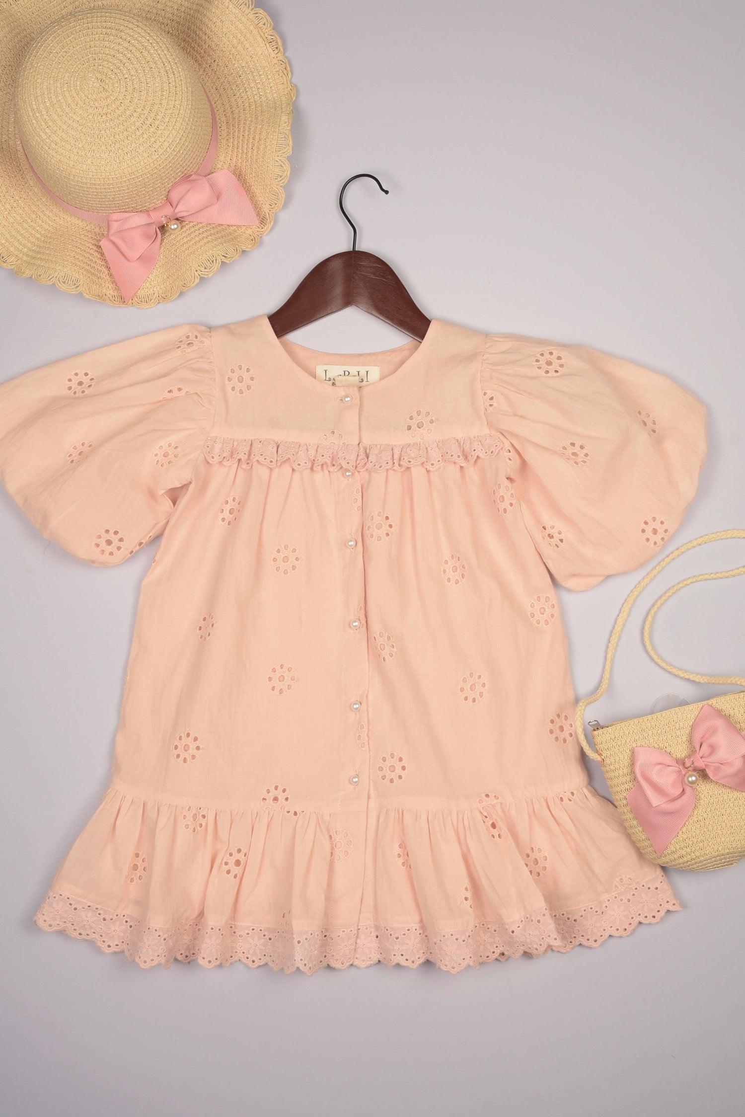 Schiffli Girls Dress