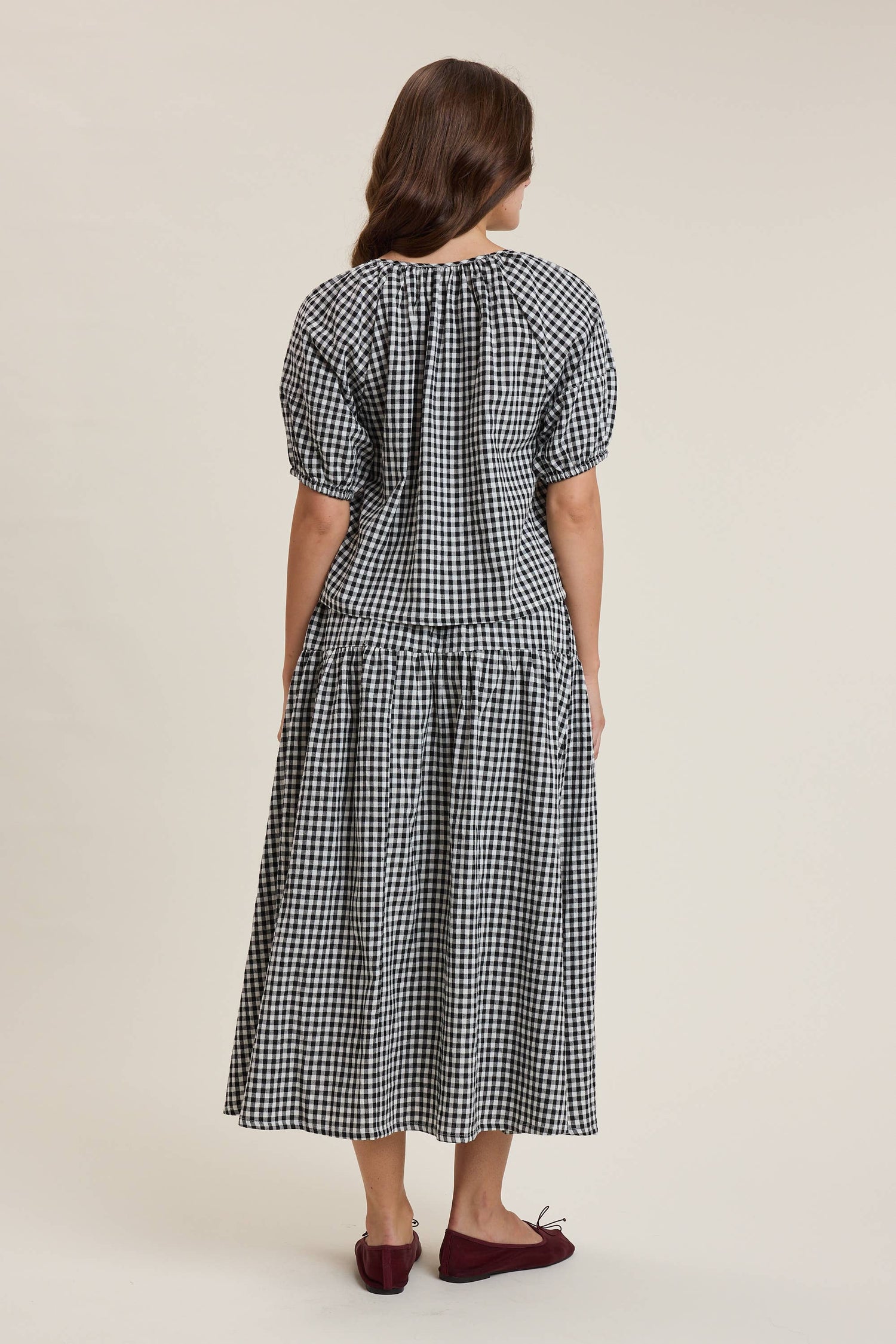 Sam Gingham Top and Skirt Set