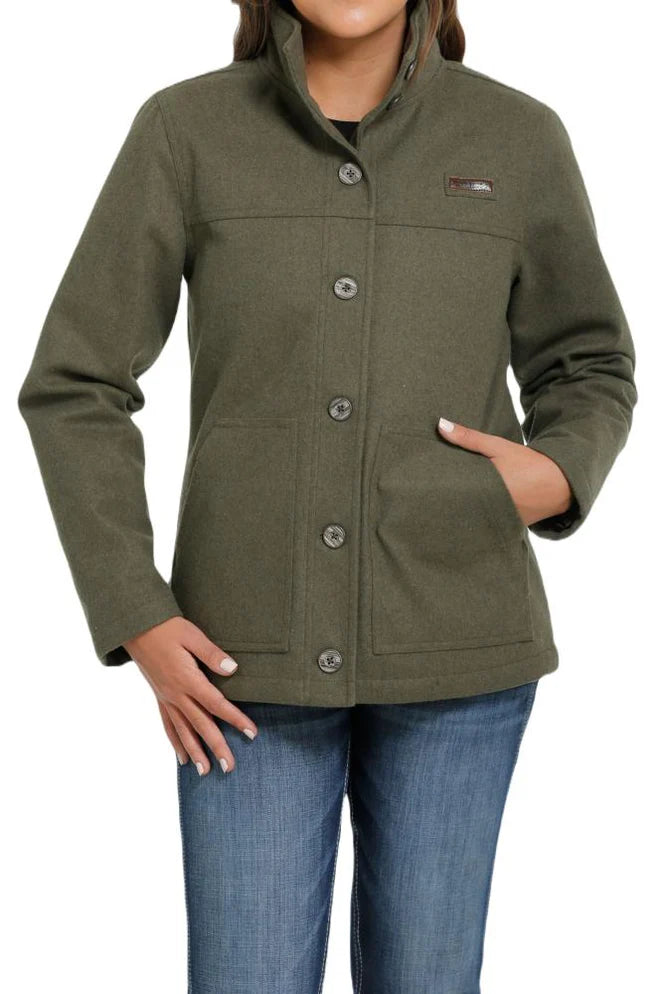 Cinch Womens Wooly Coat - Olive