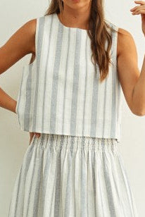 Straleen Striped Crop Top