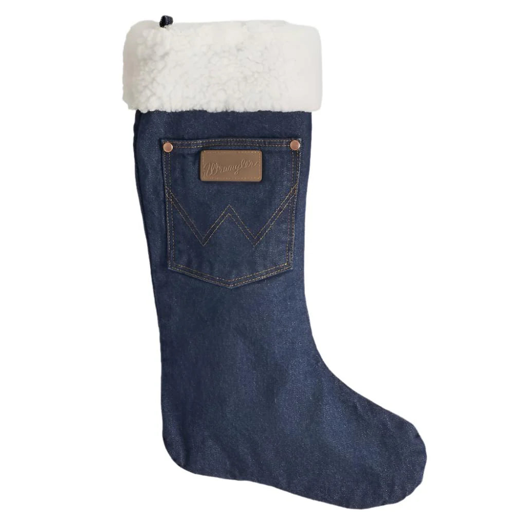 Wrangler Denim Christmas Stocking Sherpa