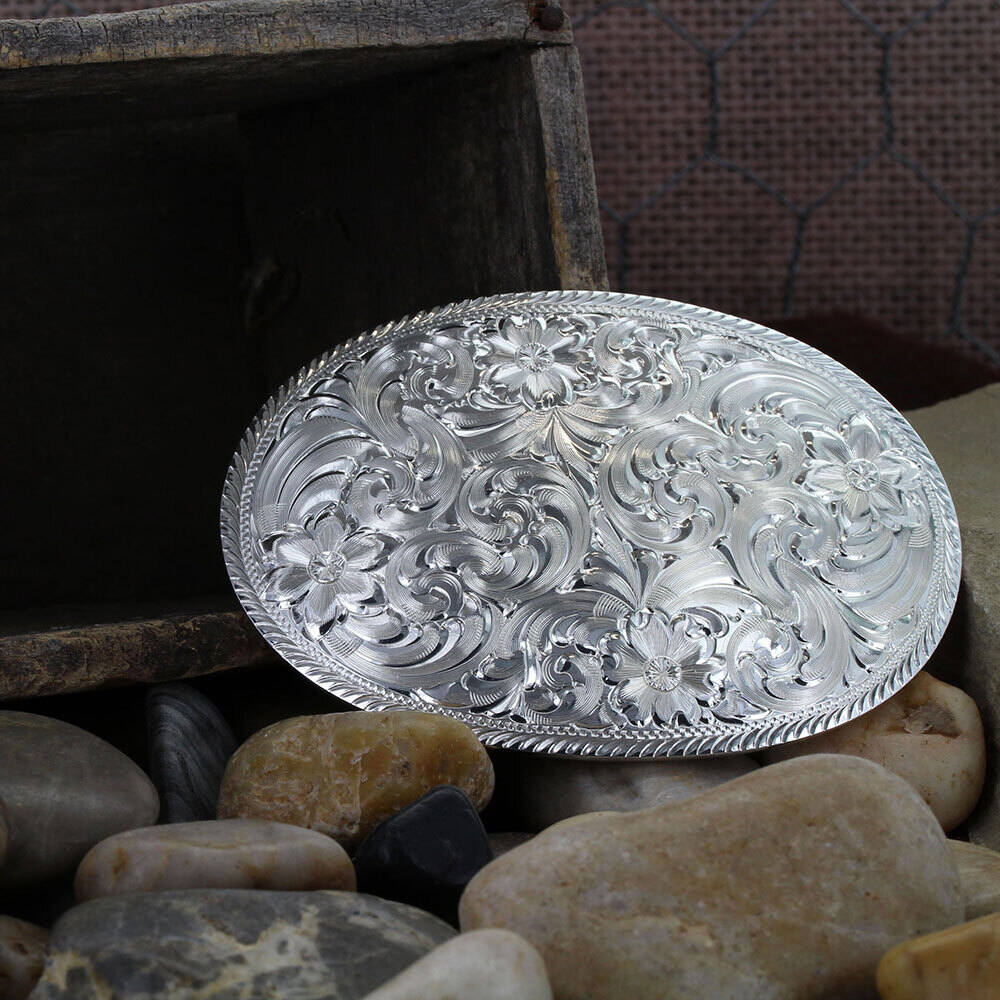 Vintage Silver Oval Buckle