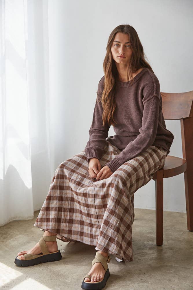Whitney Woven Flare Midi Skirt