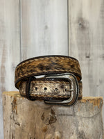 Roper Hair On Hide Leather Belt 8693500 mens womens unisex western belt hide hair cowhide brown leather Boltranchstore.com Free Shipping