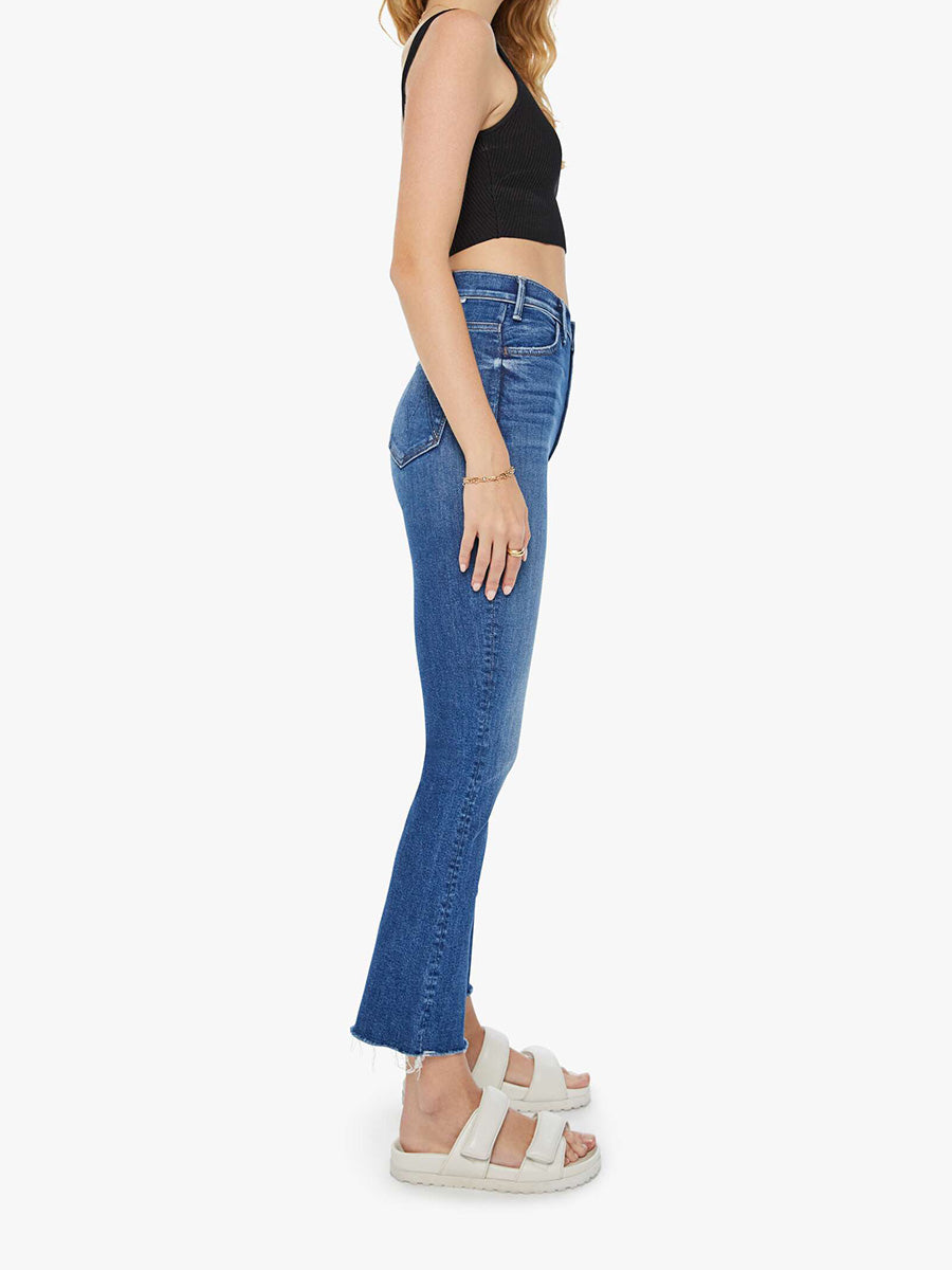 Mother Hustler Ankle Fray - Grasping at Straws side womens denim viral popular stretch Mother Denim womens free shipping Boltranchstore.com