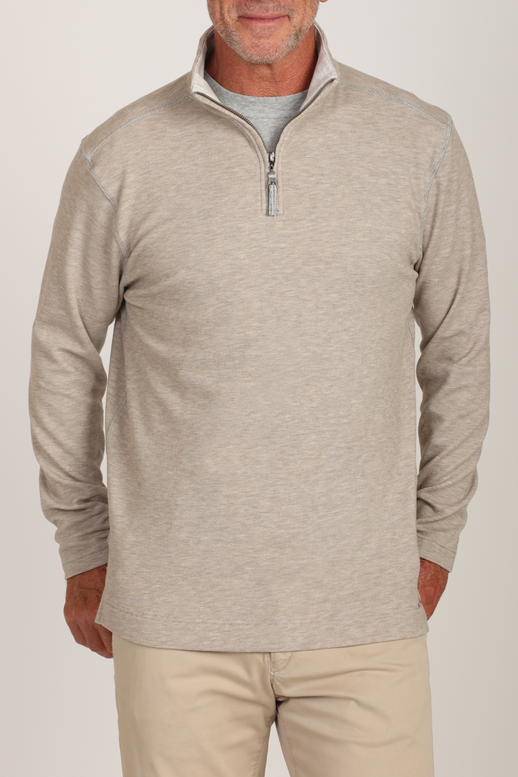 soft brown pullover quarter zip super soft True Grit boltranchstore.com