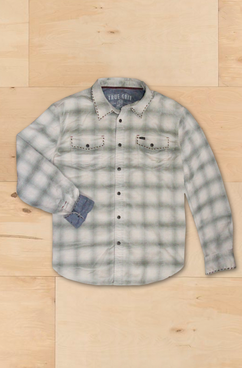 True Grit Whiskey LS Shirt with Stitch F1M67NCP1 Mens western fashion at Boltranchstore.com new arrivals free shipping fall 2025