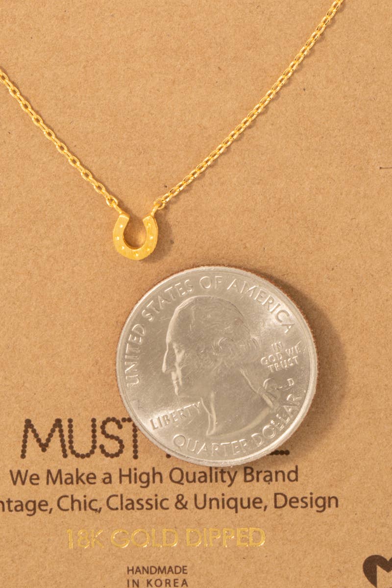 Mini Horseshoe Pendant Necklace