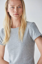 By Together Knit Cotton Pointelle Short Sleeve Top short sleeve tee shape that layers easily under a jacket western fashion