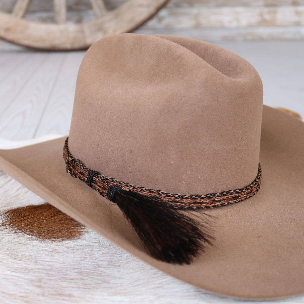 Horsehair Braid Single Tassel Hat Band - Sundown