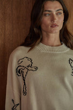 Womens fashion Utah western clothing boutique Saddle Up Sweater Cream Black SKU W2688 Boltranchstore.com free shipping