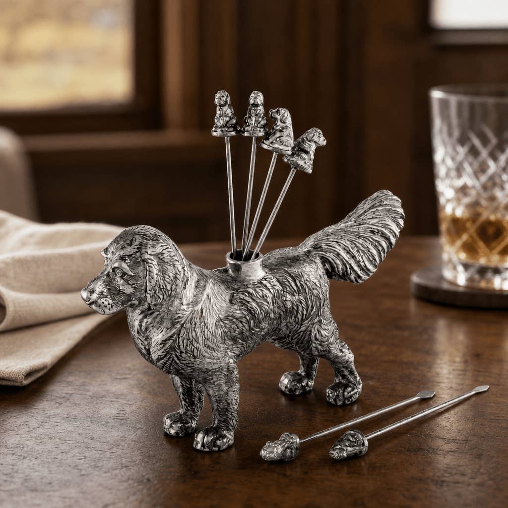 Pewter Retriever Cheese Picks