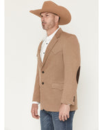 Circle S Mens Plano Sportcoat Americano Brown tailored two button silhouette with lapel collar western clothing Kamas
