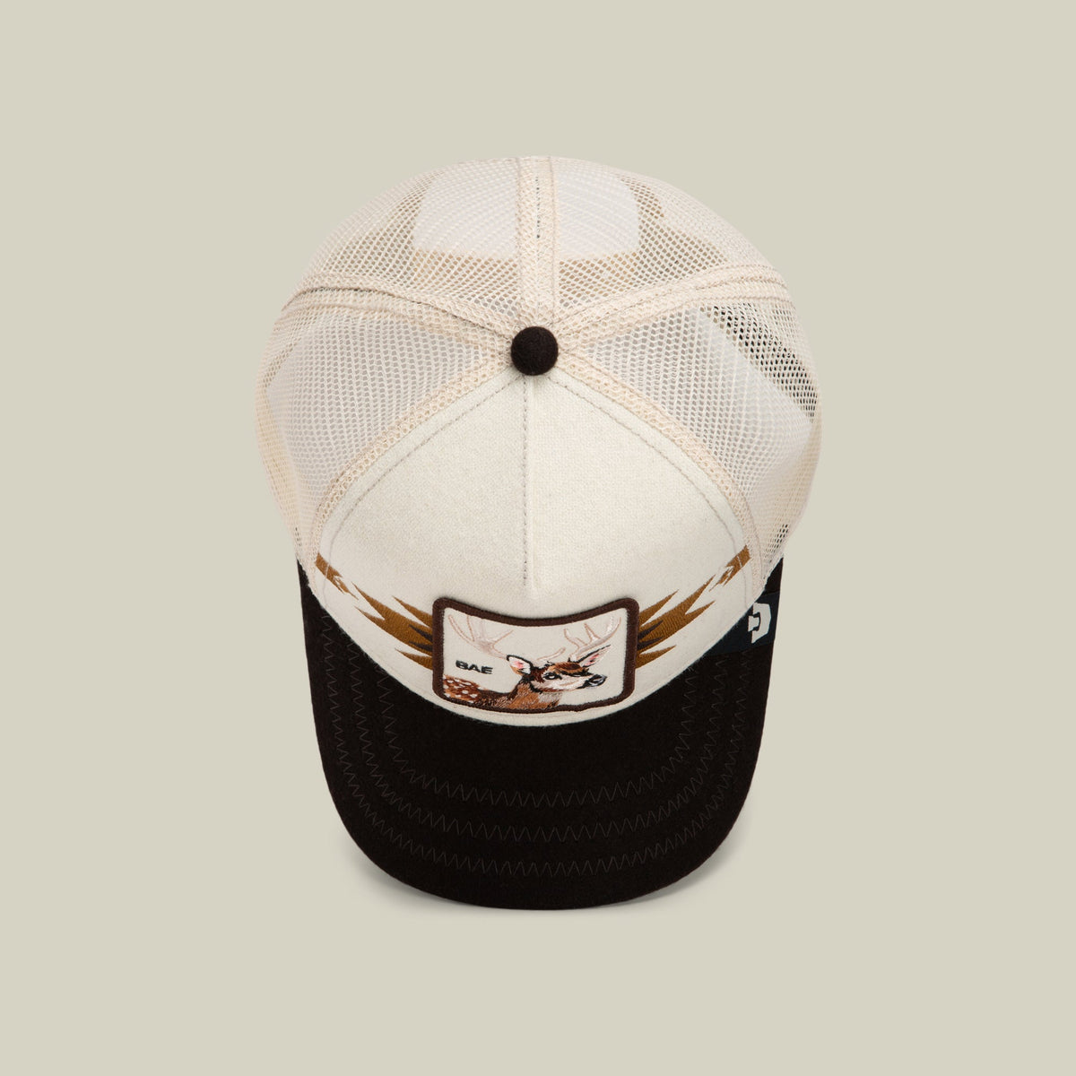 Goorin Bros Canyon Bae six panel crown with a matching covered top button and clean seams rodeo ready