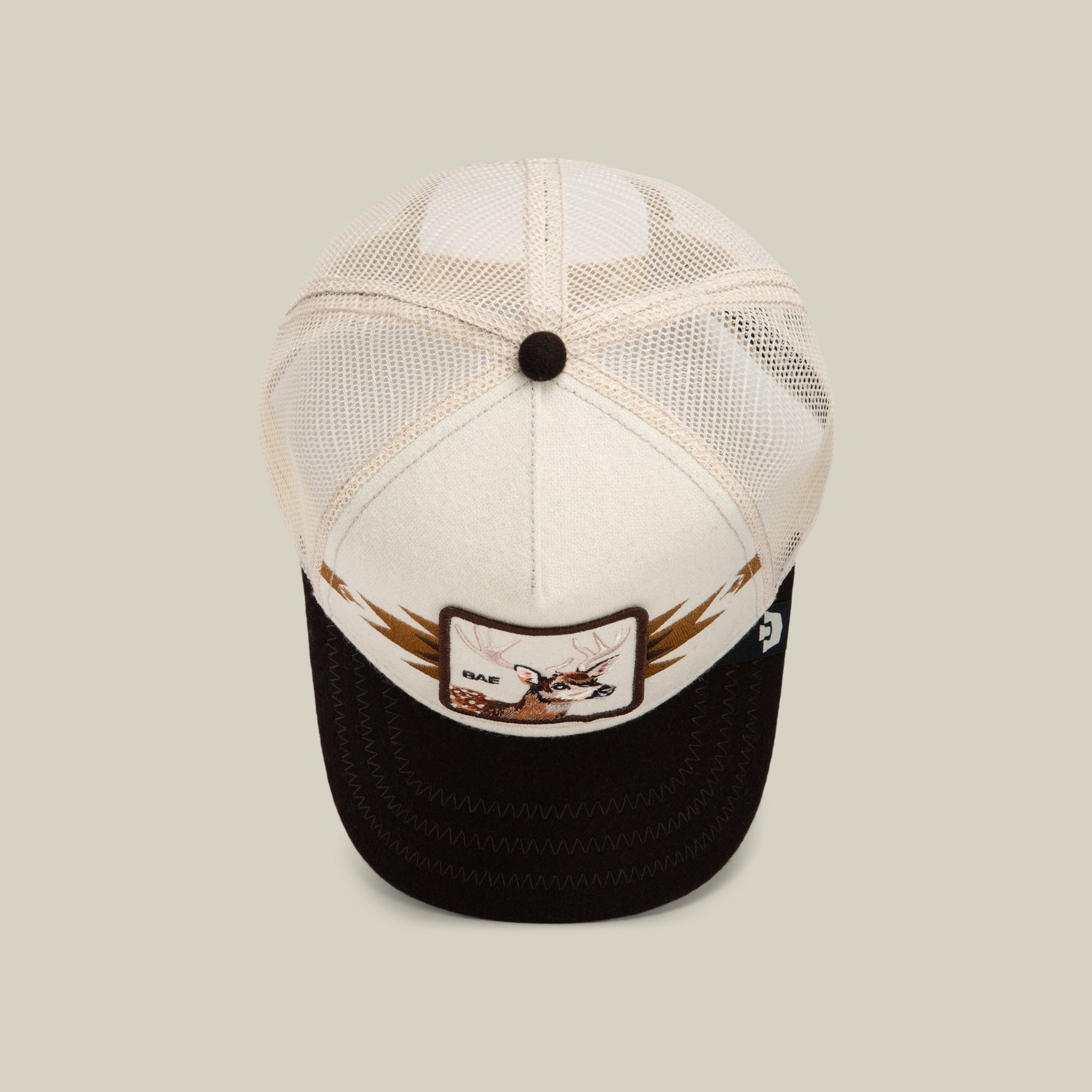 Goorin Bros Canyon Bae six panel crown with a matching covered top button and clean seams rodeo ready