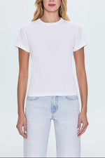 Pistola Alba Baby Tee P00016200RL White Le Blanc womens short sleeve top Boltranchstore.com Free Shipping