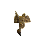 Fringe Slide Parade Saddle Gold gold tone parade saddle with detailed tooling womens western boutique Utah SKU SLDEPRDSDL26116