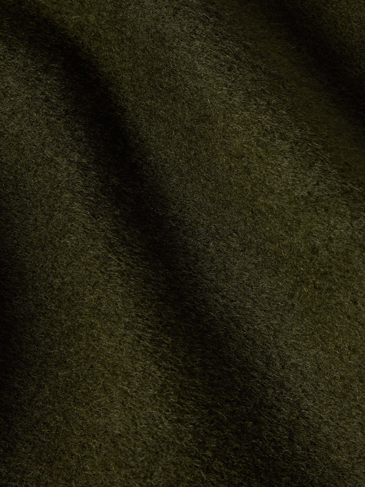 Schaefer Wool Overshirt Olive wool and nylon shell fabric with a soft brushed hand for cold mornings
