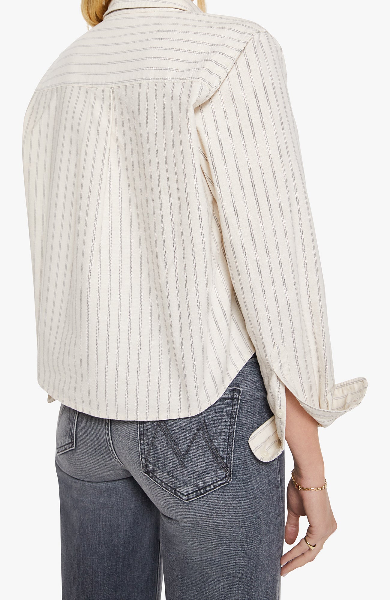 Womens fashion Utah western clothing rodeo The Cropped Bestie Cream And Black Stripe SKU 212451962 Boltranchstore.com free shipping