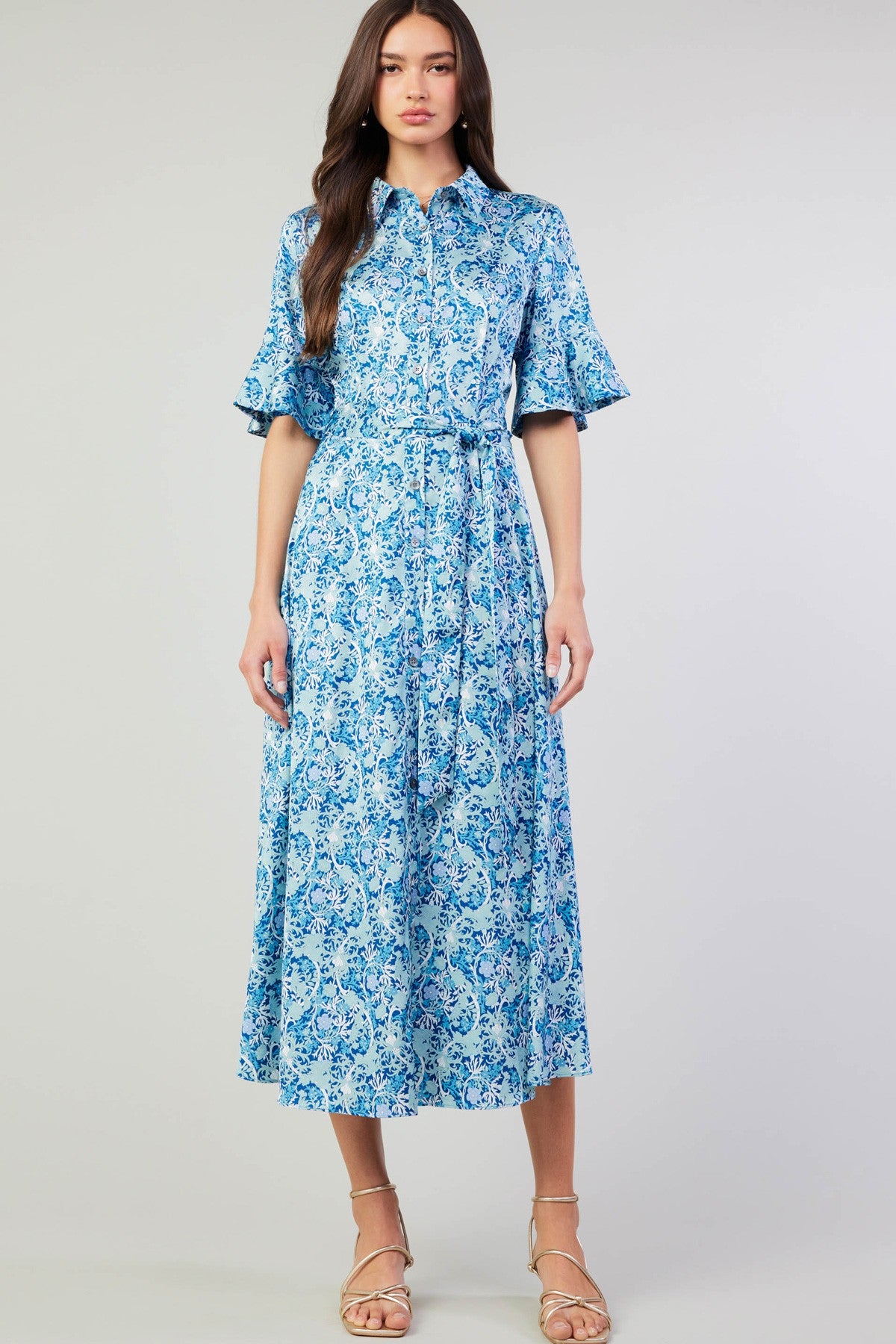 Bohemian Floral Printed Shirts Dress