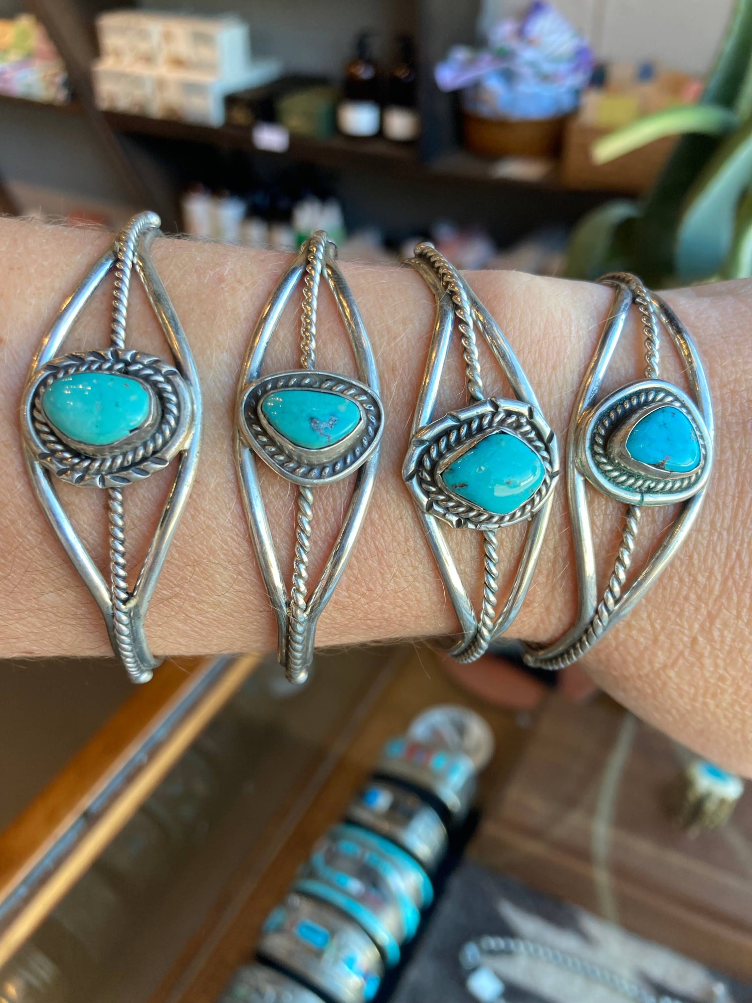 Turquoise Navajo Signed Bracelet