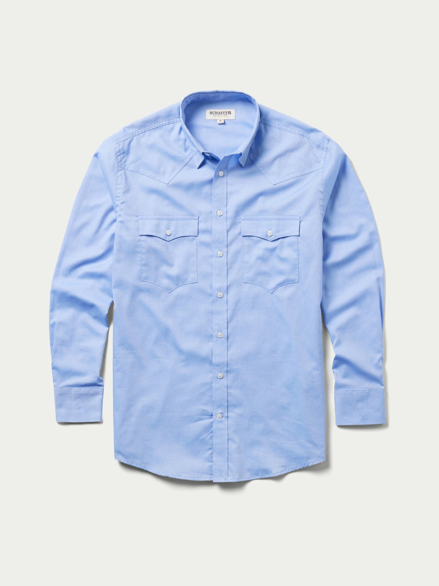 Schaefer Classic Pinpoint Button Shirt in Blue