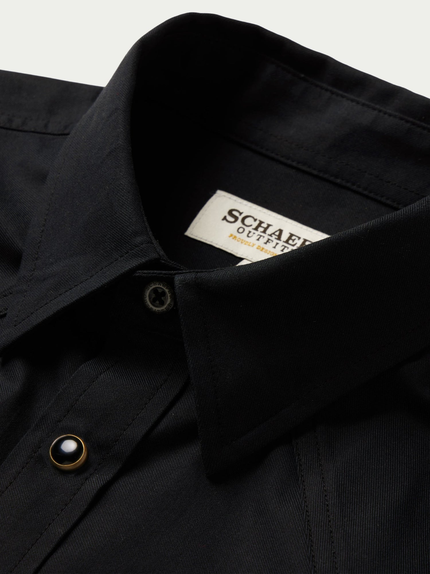Schaefer Classic Button Down with Snap Shirt in Black