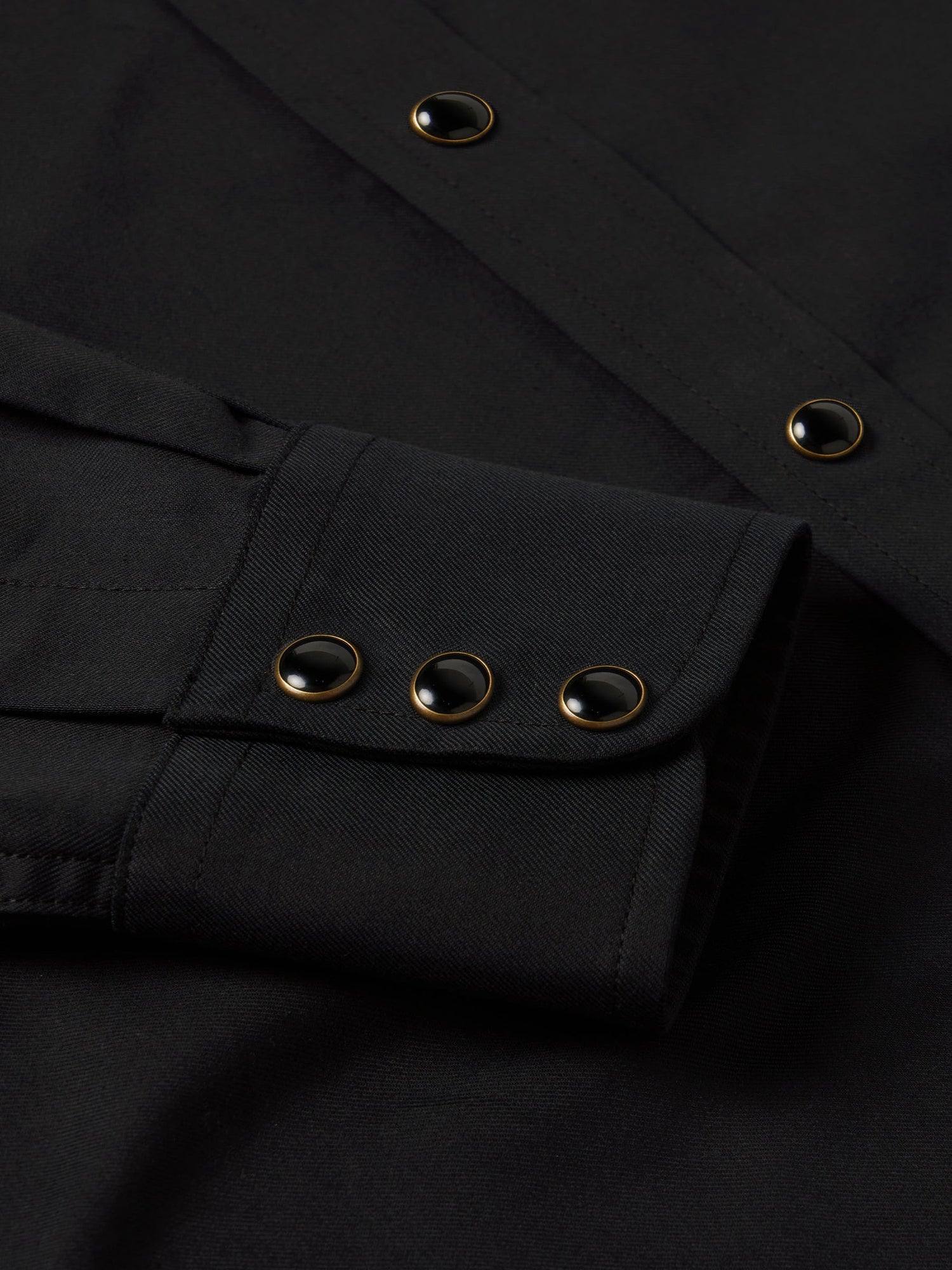 Schaefer Classic Button Down with Snap Shirt in Black