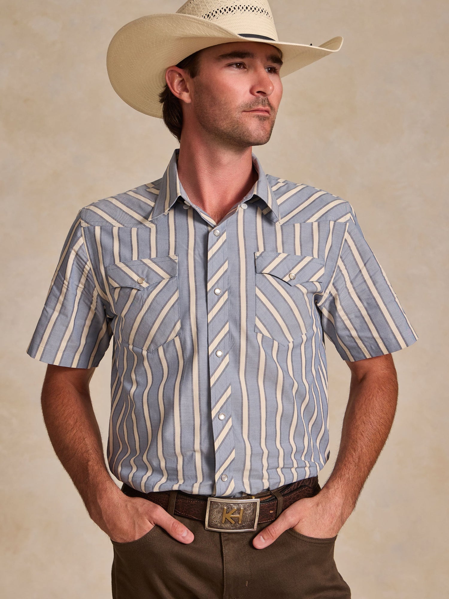 Schaefer Mens Short Sleeve Vintage Cotton River Oaks