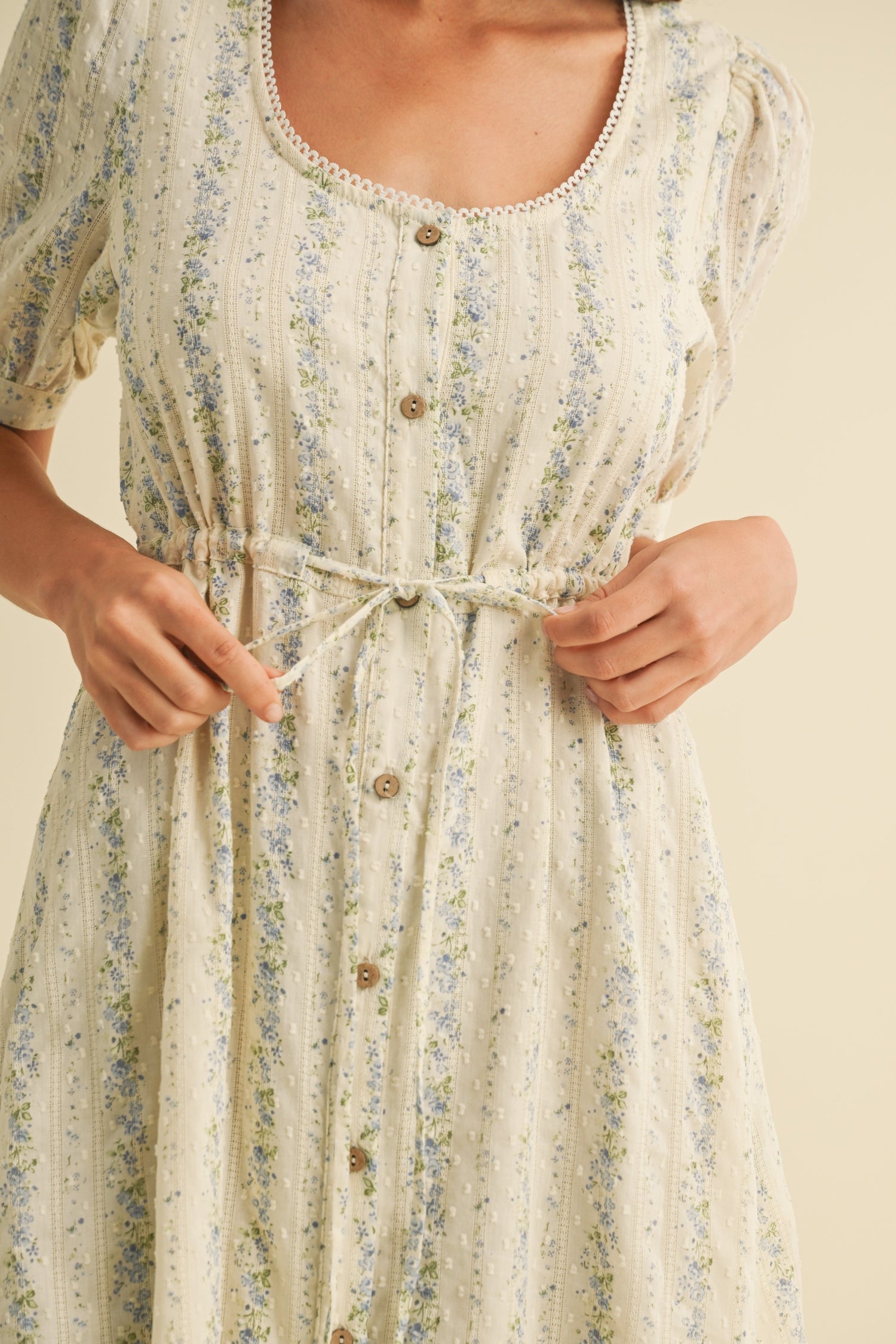Andrea Vintage Floral Midi Dress