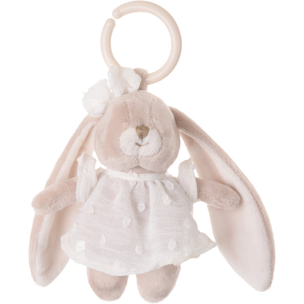 Plush bunny toy with a white dress Kids song player at boltranchstore.com