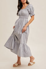 Sicely Eyelet Embroidered Dress womens blue casual summer dress at Boltranchstore.com free shipping viral knockoff