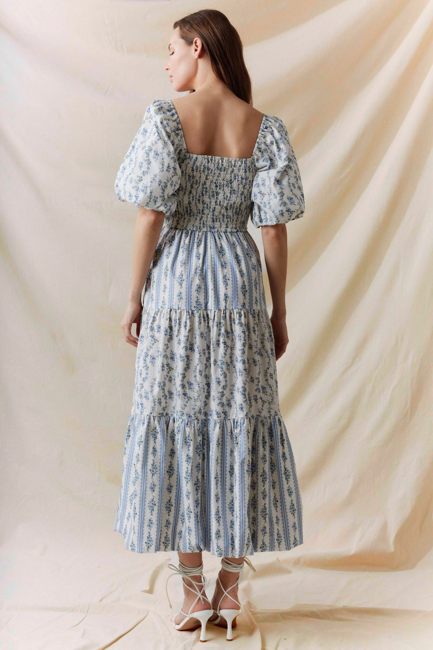 Brandy Bubble Hem Floral Dress