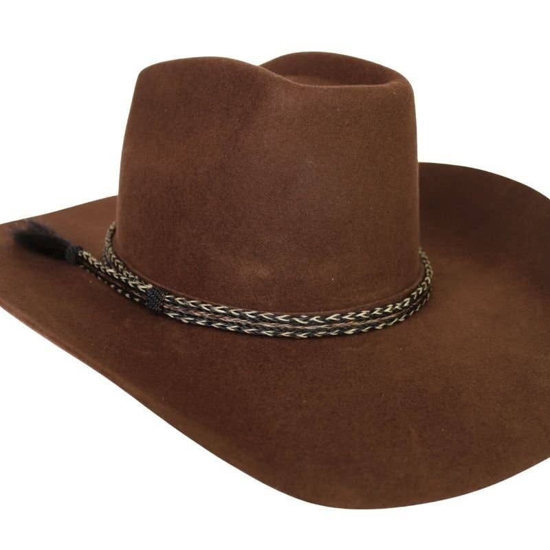Horsehair Braided Hat Band Overo