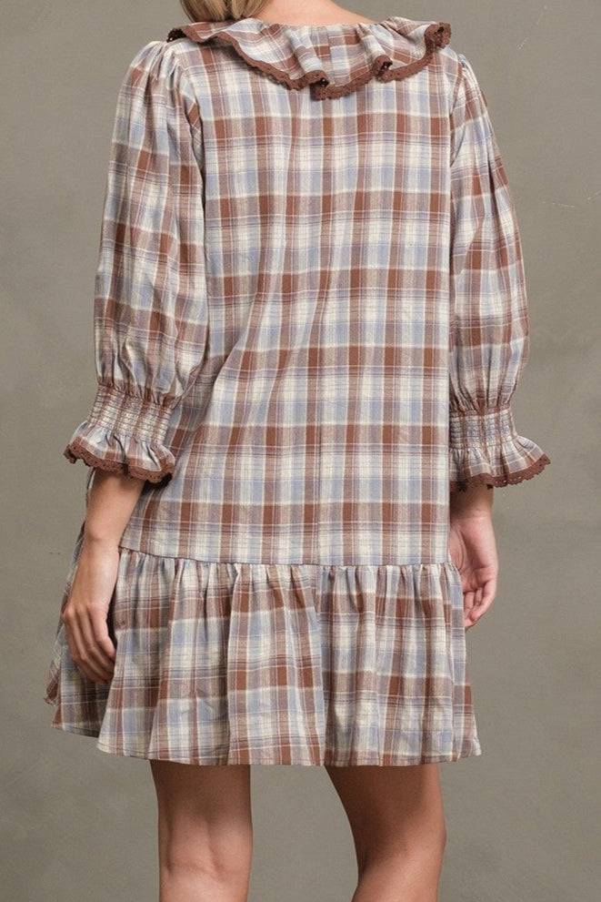 Vida Vintage Ruffle Babydoll Dress