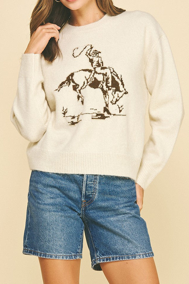 Carol Cowboy Crew Sweater