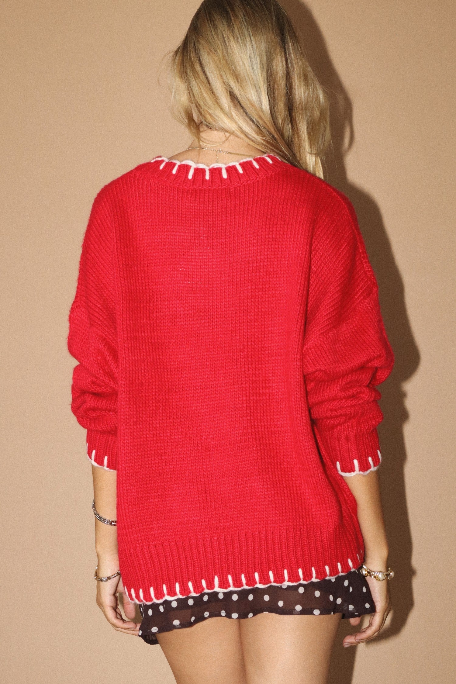 Ski Trimmed Knit Sweater