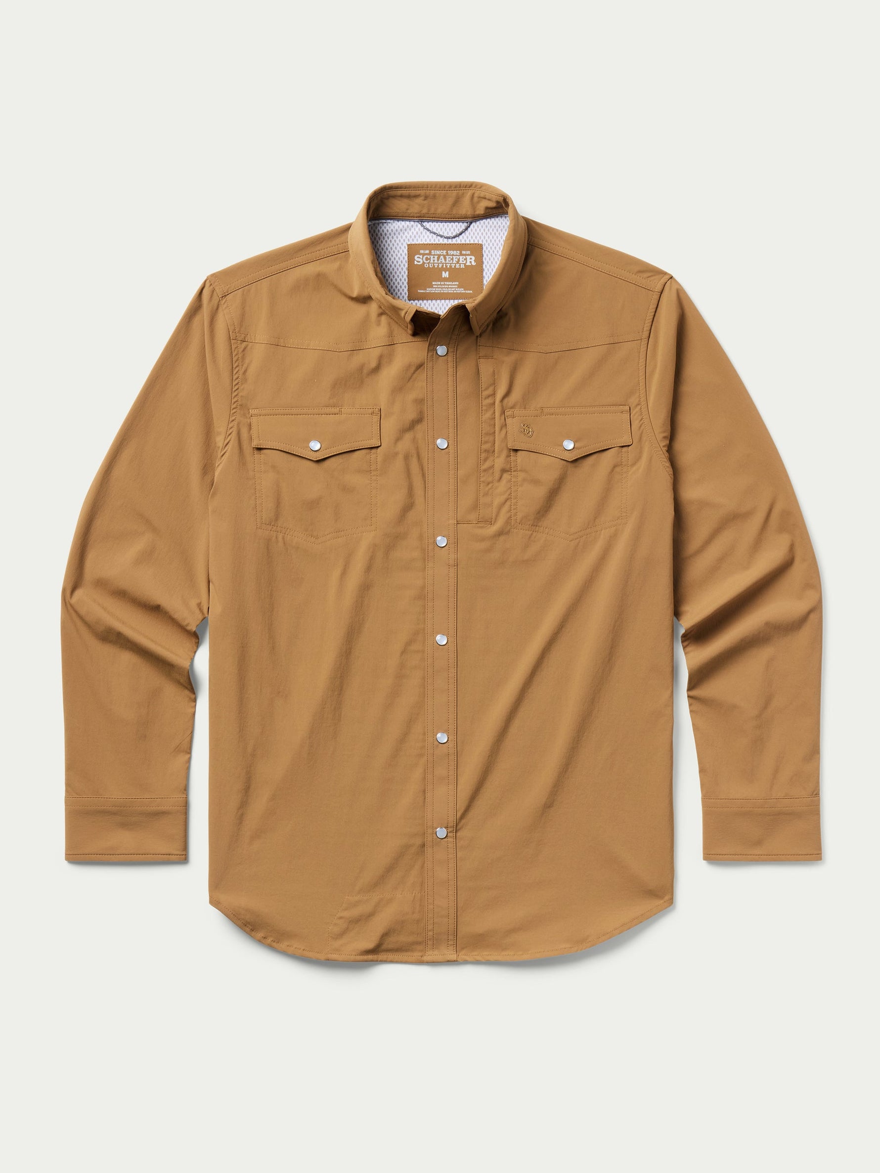 Schaefer Mens RangeTek Western Guide Snap Shirt Pecan WESTERN MENS SHIRT perfect for everyday free shipping at boltranchstore.com