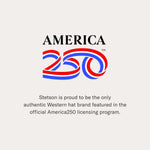 Stetson Skyline 6X USA 250 Edition Black USA 250 collection emblem celebrating 1776 to 2026