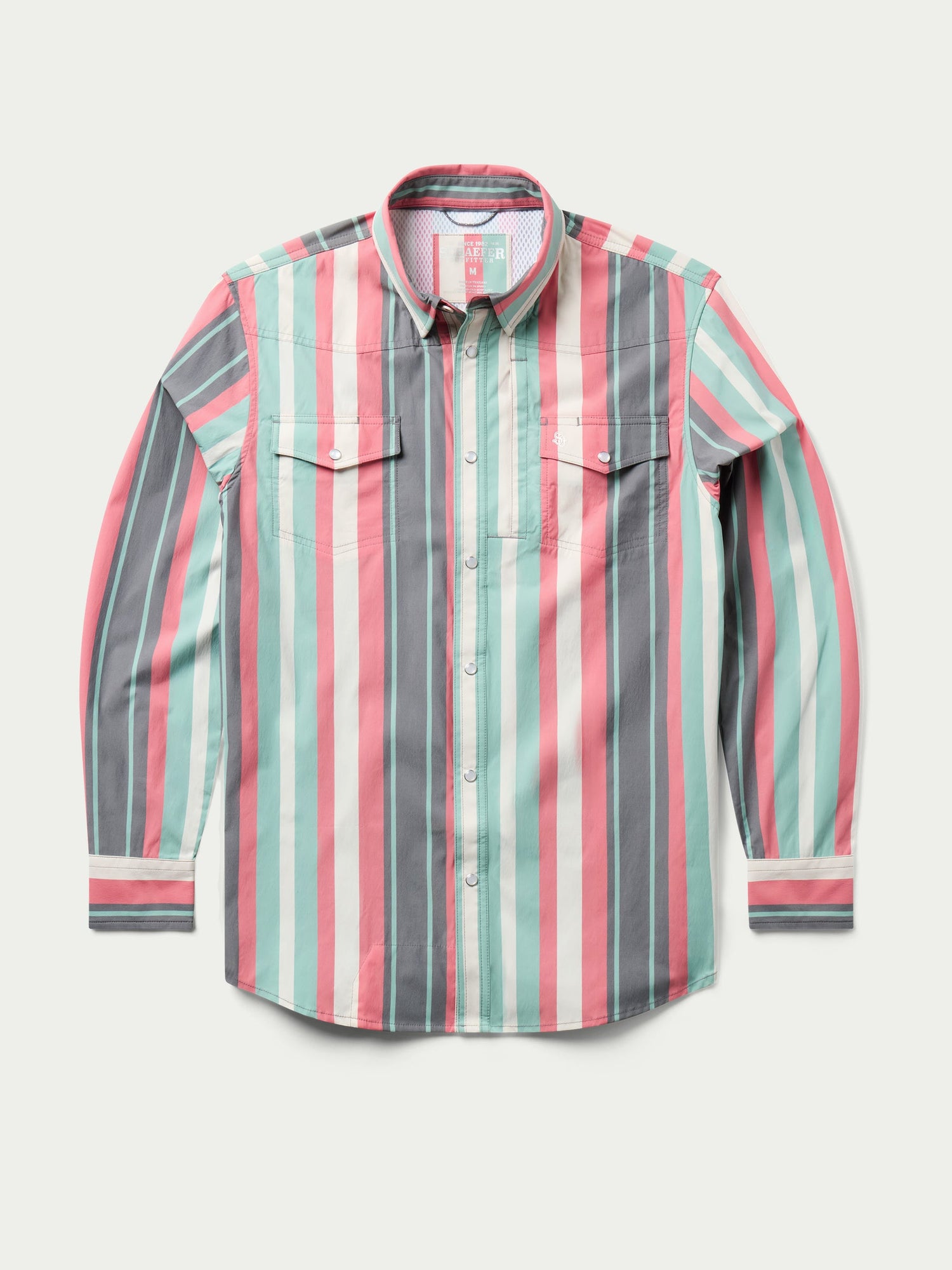 Schaefer Mens RangeTek Western Guide Snap Shirt Watermelon