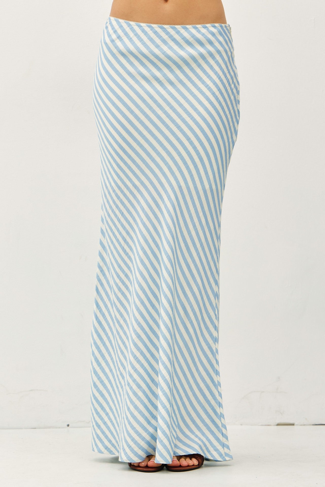 Mia Striped Maxi Skirt womens blue spring summer stripe skirt maxi pencil skirt Boltranchstore.com free shipping things between womens