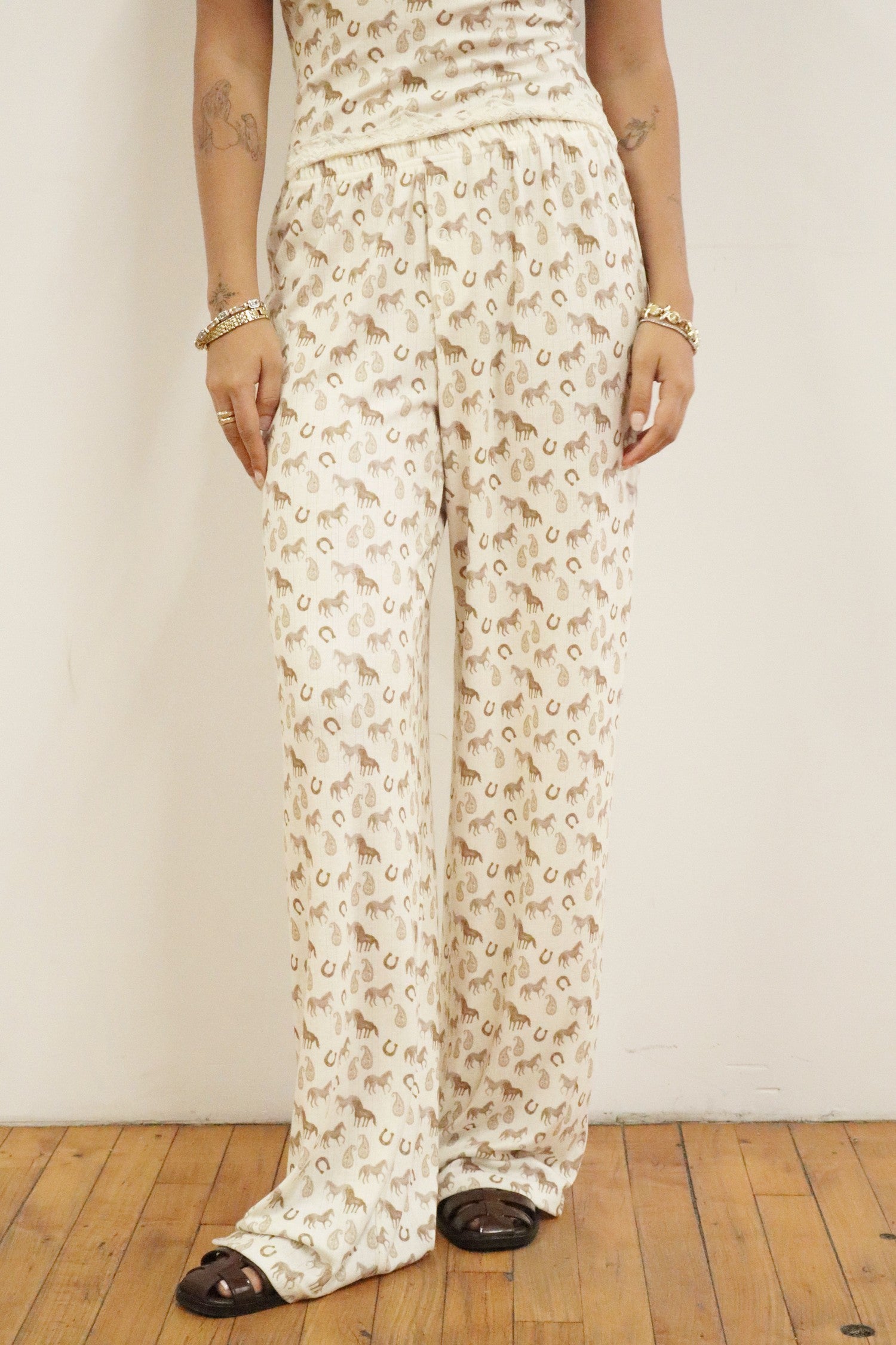 Lucky Horse Wide Leg Pants