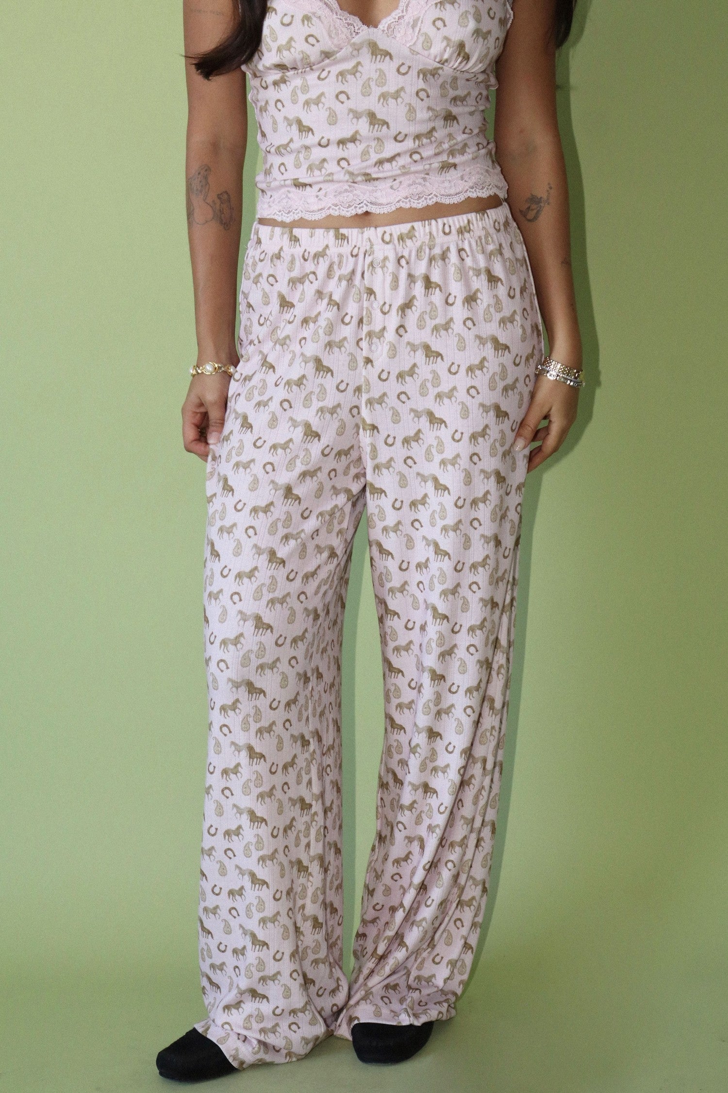 Lucky Horse Wide Leg Pants